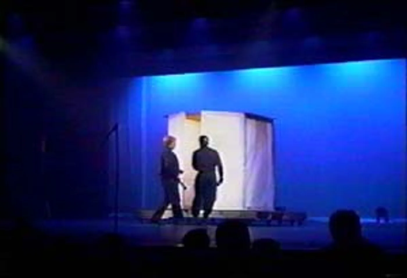Shadow box performers appearing